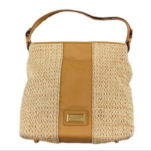 Badgley Mischka Large Straw Tote Bag